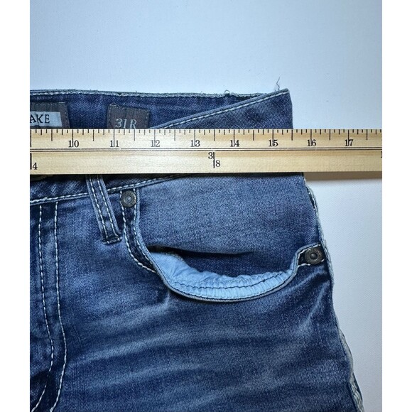 BKE Buckle Jake Bootleg Stretch‎ Medium Wash Denim Jeans Men's 31R *Flaws* - Picture 14 of 16